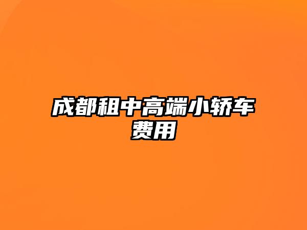 成都租中高端小轎車費(fèi)用